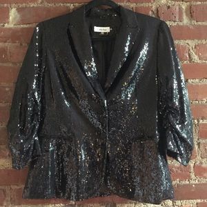 Black Sequin Blazer by Calvin Klein